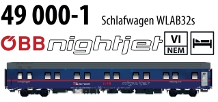 L.S. Models LS49000-1 - H0 - Schlafwagen Nightjet, ÖBB, Ep. VI